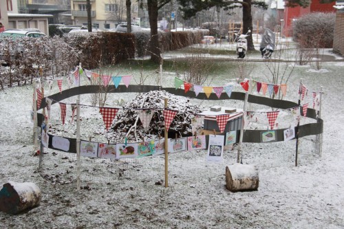 Nadine Rogger - partizipative Gartenprojekte - Igelbau - Igelbau Winter